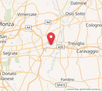 Map of Trecella, Lombardy