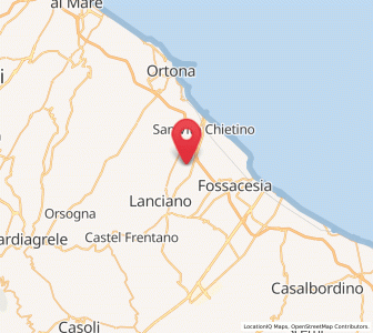 Map of Treglio, Abruzzo