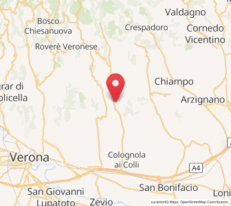 Map of Tregnago, Veneto