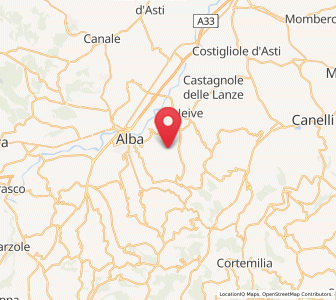 Map of Treiso, Piedmont
