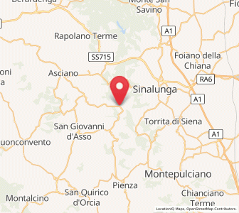 Map of Trequanda, Tuscany