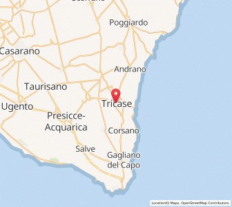 Map of Tricase, Apulia