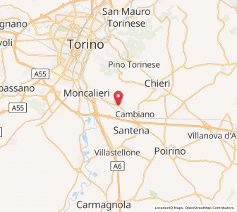 Map of Trofarello, Piedmont