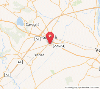 Map of Tronzano Vercellese, Piedmont