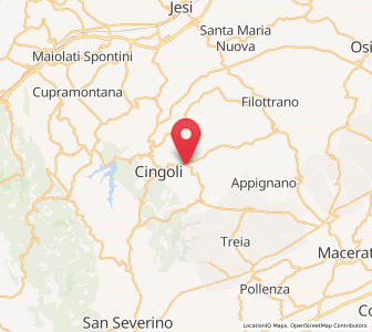Map of Troviggiano, The Marches