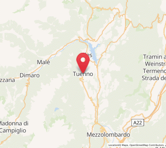 Map of Tuenno, Trentino-Alto Adige