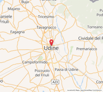 Map of Udine, Friuli Venezia Giulia