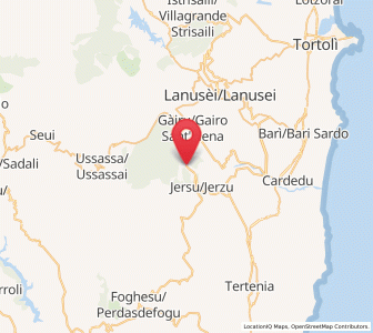 Map of Ulassai, Sardinia