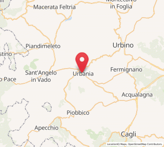 Map of Urbania, The Marches