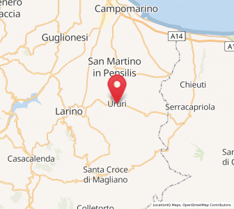 Map of Ururi, Molise