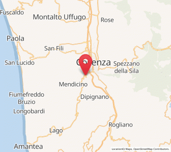 Map of Vadue, Calabria