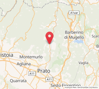 Map of Vaiano, Tuscany