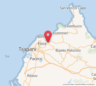 Map of Valderice, Sicily