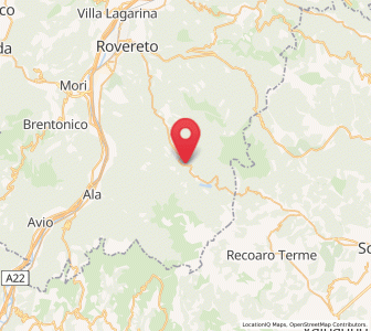 Map of Vallarsa, Trentino-Alto Adige