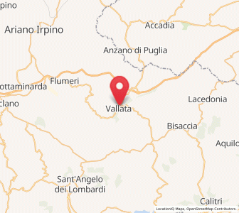 Map of Vallata, Campania