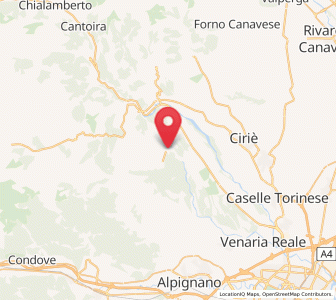 Map of Vallo Torinese, Piedmont