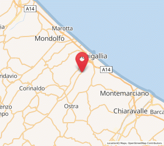 Map of Vallone, The Marches