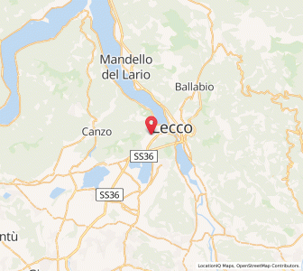 Map of Valmadrera-Caserta, Lombardy