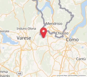Map of Valmorea, Lombardy