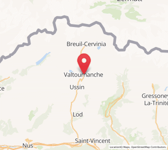 Map of Valtournenche, Aosta Valley