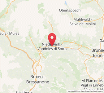 Map of Vandoies - Vintl, Trentino-Alto Adige