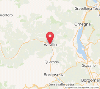 Map of Varallo, Piedmont