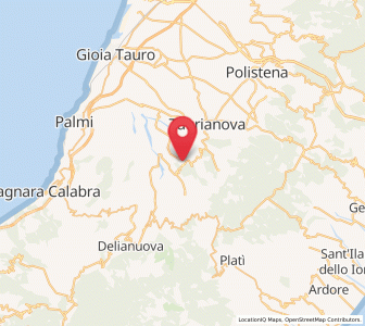 Map of Varapodio, Calabria