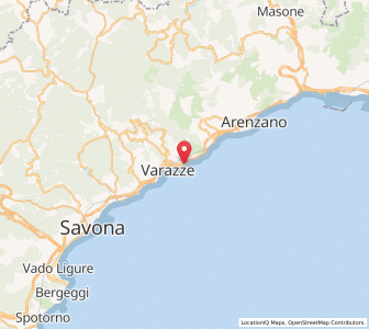 Map of Varazze, Liguria