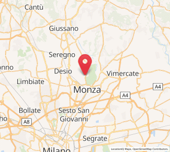 Map of Vedano al Lambro, Lombardy