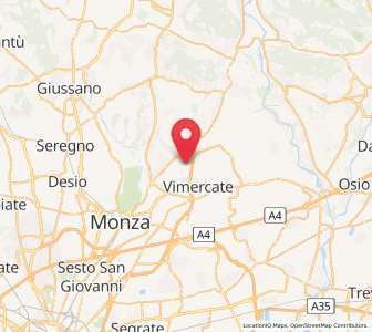 Map of Velasca, Lombardy