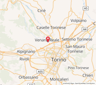 Map of Venaria Reale, Piedmont