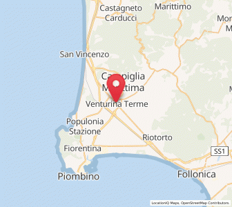 Map of Venturina, Tuscany