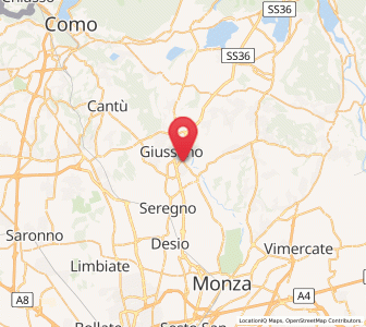 Map of Verano Brianza, Lombardy