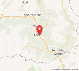 Map of Verres, Aosta Valley