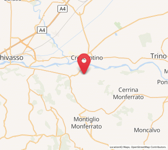 Map of Verrua Savoia, Piedmont