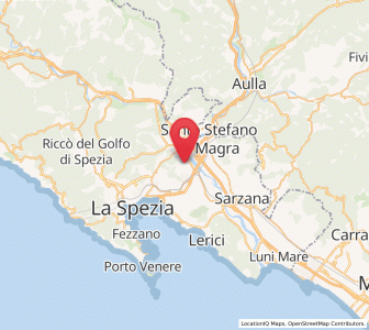 Map of Vezzano Ligure, Liguria