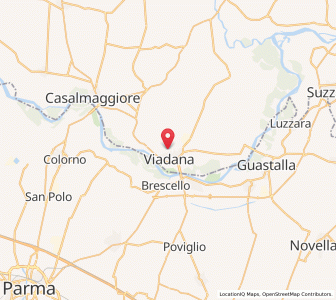 Map of Viadana, Lombardy