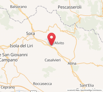 Map of Vicalvi, Lazio