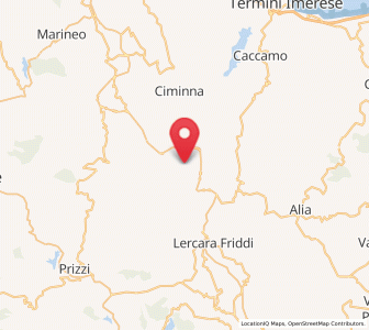 Map of Vicari, Sicily