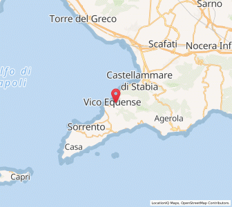 Map of Vico Equense, Campania