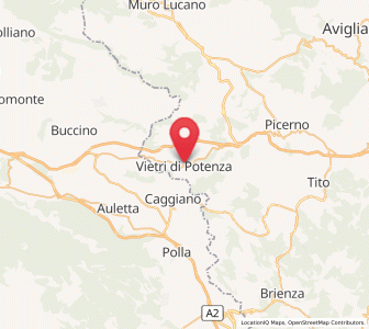Map of Vietri di Potenza, Basilicate