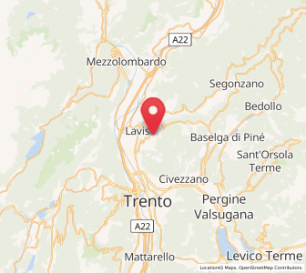 Map of Vigo Meano, Trentino-Alto Adige