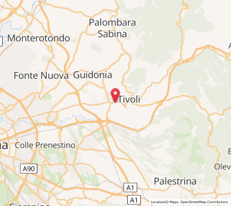 Map of Villa Adriana, Lazio