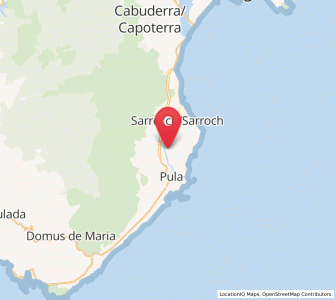 Map of Villa San Pietro, Sardinia