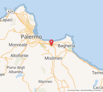 Map of Villabate, Sicily