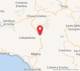 Map of Villafranca Sicula, Sicily