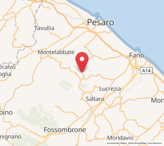 Map of Villagrande, The Marches