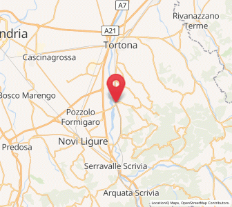 Map of Villalvernia, Piedmont