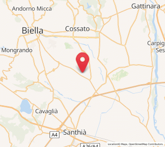 Map of Villanova Biellese, Piedmont