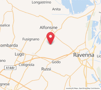 Map of Villanova, Emilia-Romagna